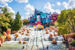A Picture of Universal Studios Islands of Adventure theme park water ride in Orlando, Florida
