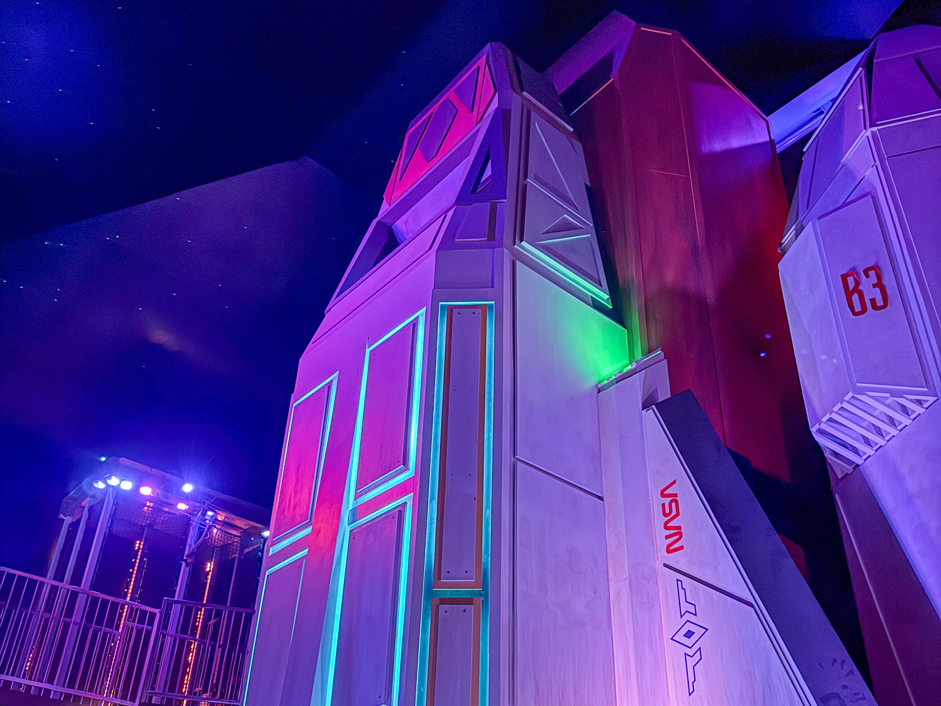 A space shuttle replica at the Morlando Lunar Space Camp