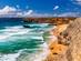 Panorama view of Praia do Tonel beach in Sagres, Algarve