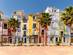 Colourful houses in the seaside town of Villajoyosa in Costa Blanca
