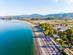 Aerial view of Calis beach in Fethiye, Turkey
