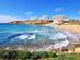 A view of Golden Bay Beach in Malta