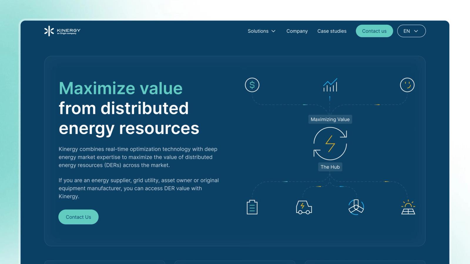Kinergy — Energie distribuită, site în trei limbi