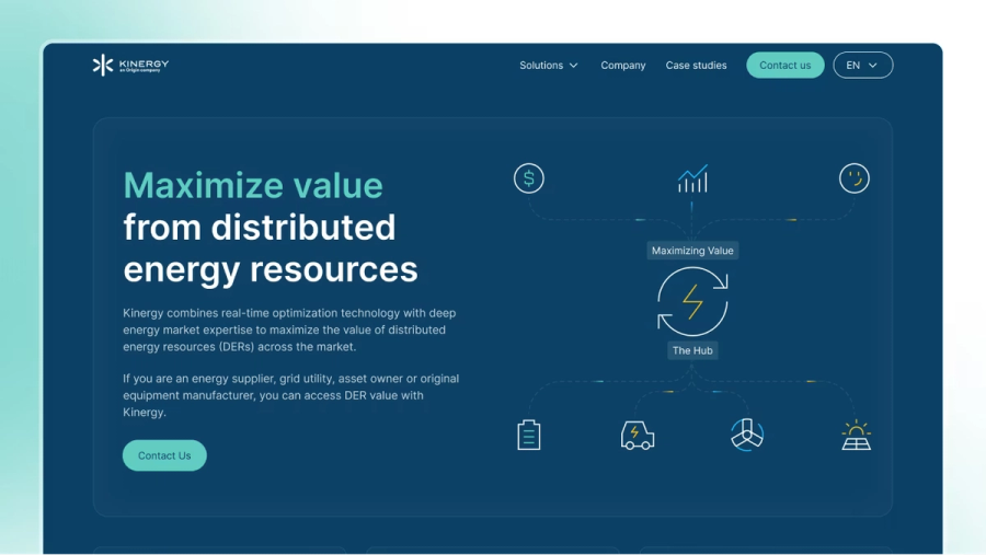 Kinergy — Energie distribuită, site în trei limbi