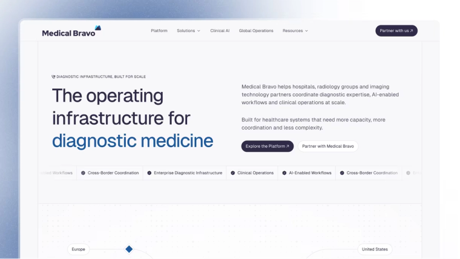 Medical Bravo — Infrastructură de radiologie, site enterprise