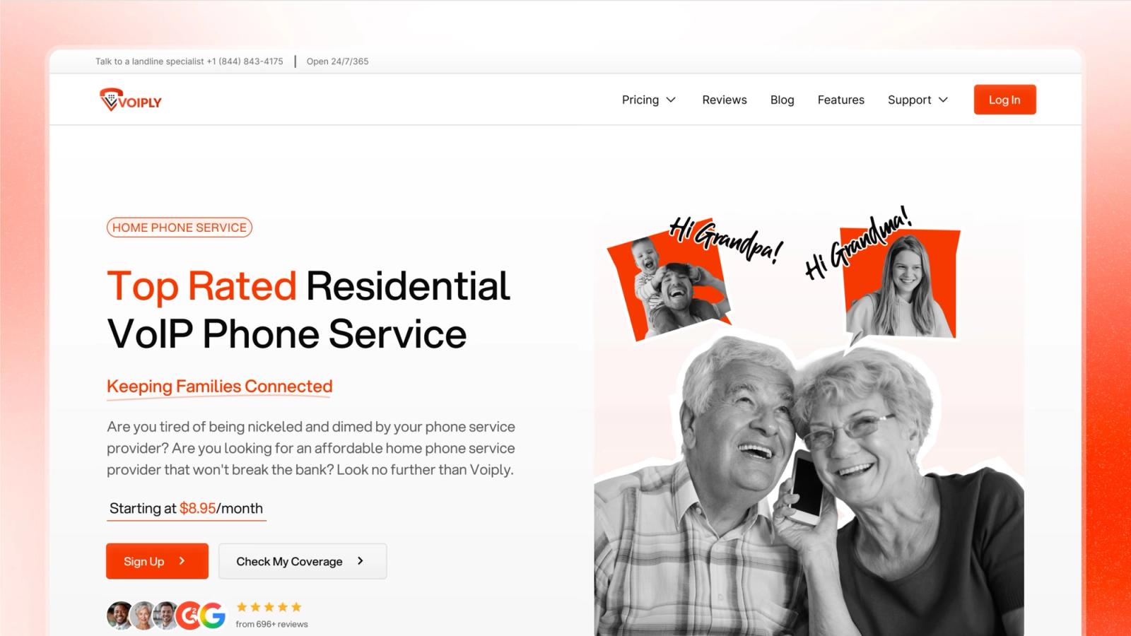 Voiply — Furnizor VoIP din SUA, site și comenzi pe Webflow