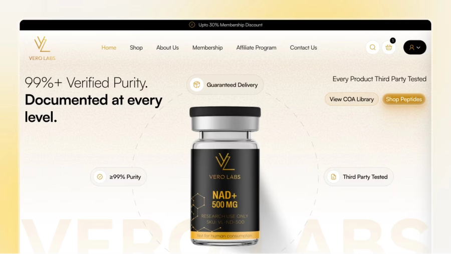 Vero Labs — Magazin de laborator, cu verificare la intrare