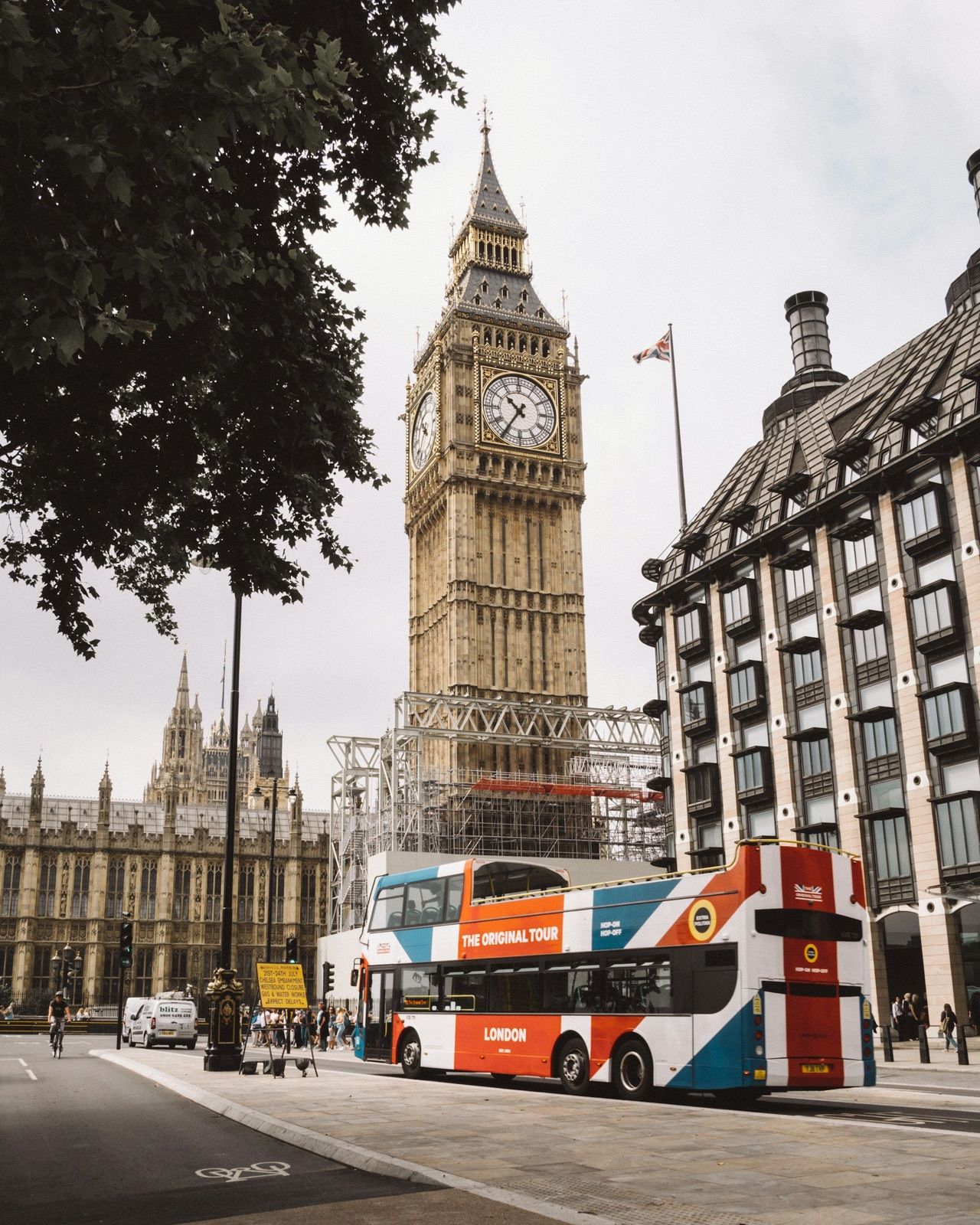 Central London view during a school trip