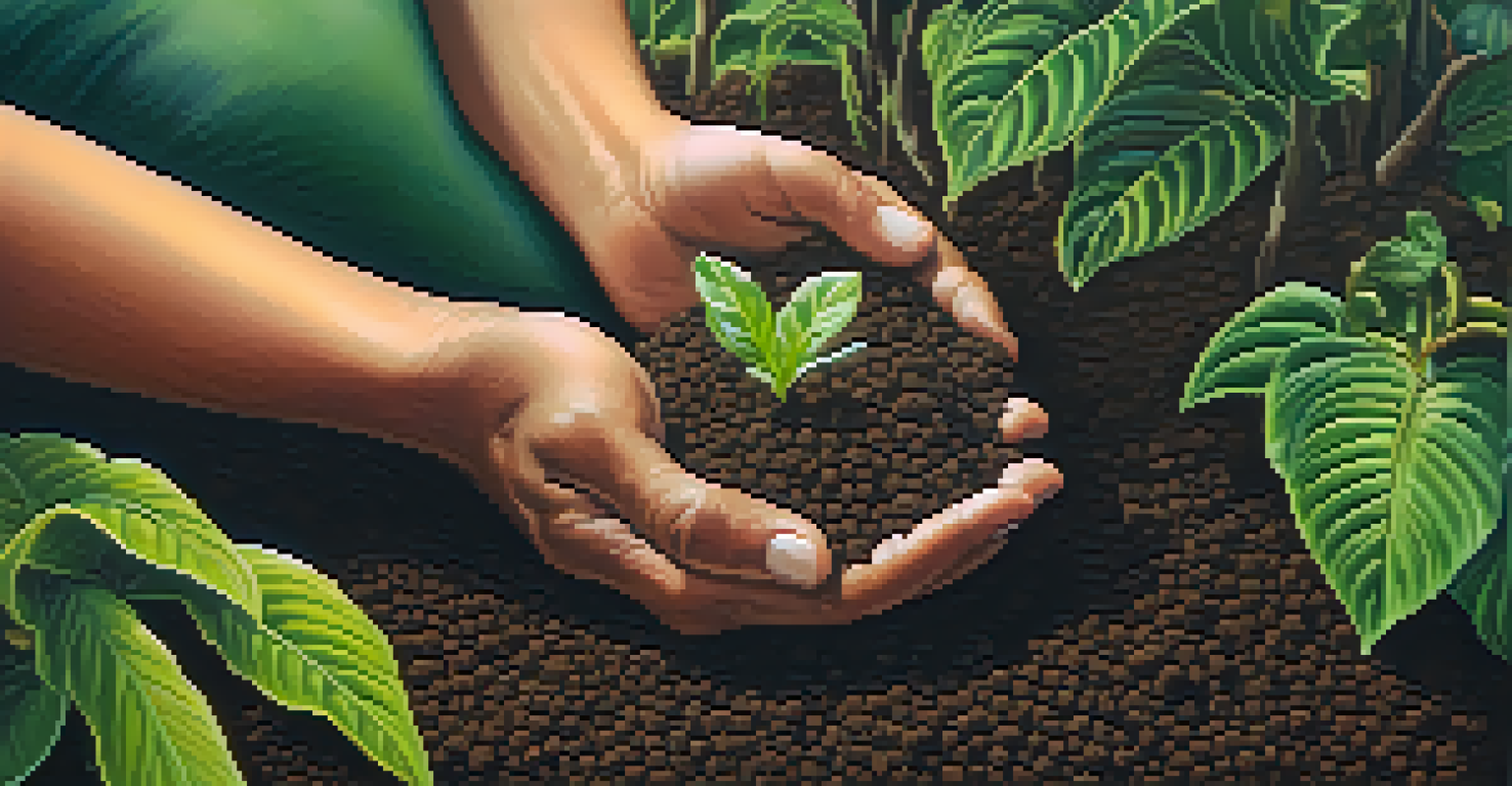 A close-up of hands planting seeds in soil, representing personal growth and nurturing insights.