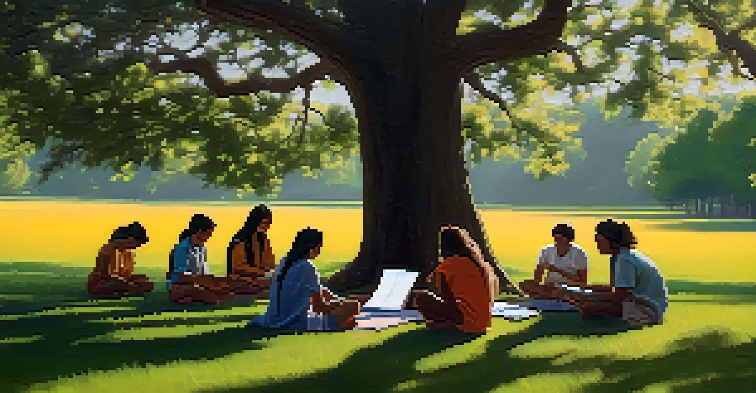 A group of people journaling in nature after an Ayahuasca ceremony, showing expressions of reflection and personal growth.