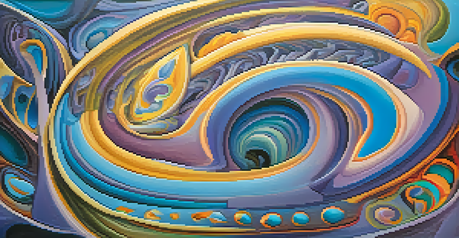 An abstract psychedelic artwork representing transformation and enlightenment through vivid colors.