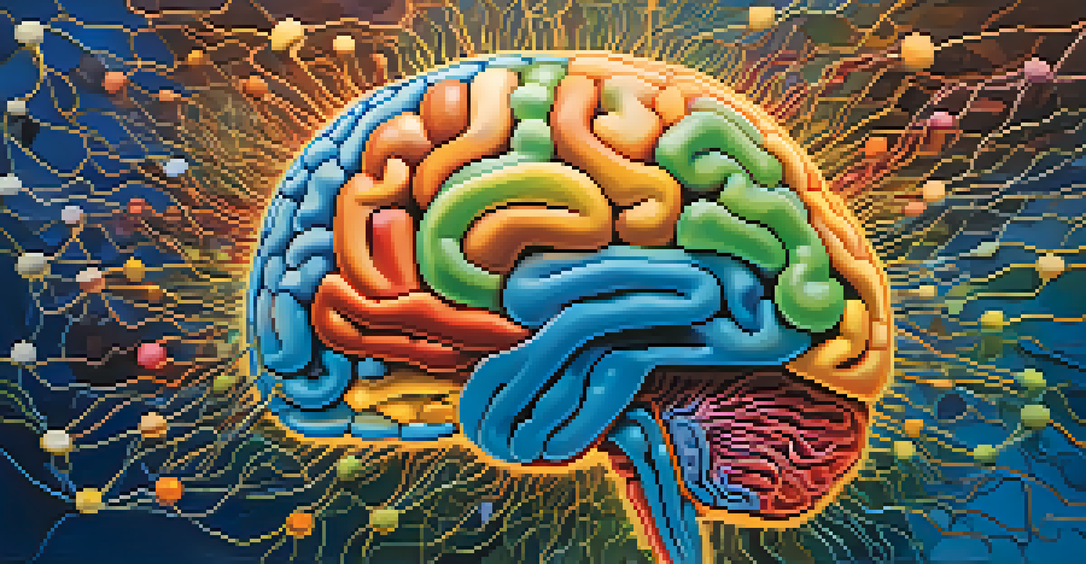 An artistic depiction of a brain with colorful neural connections, symbolizing neuroplasticity and transformation.