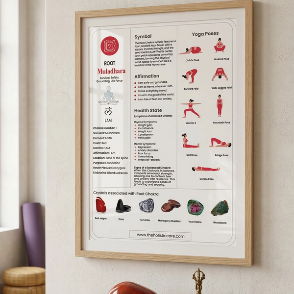 ROOT CHAKRA: COMPLETE GUIDE TO THE MULADHARA CHAKRA: DIGITAL CHART/POSTER