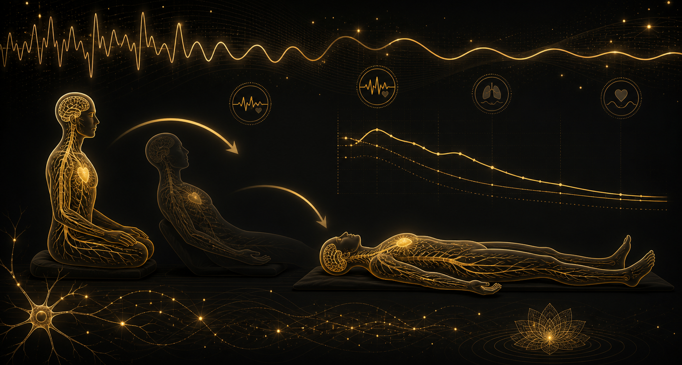 Recovery from stress in two different postures and in Shavasana