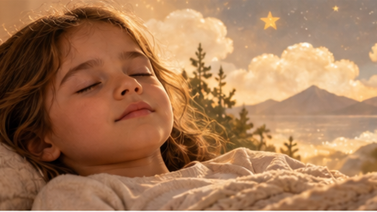 Child using guided imagery during a body scan meditation
