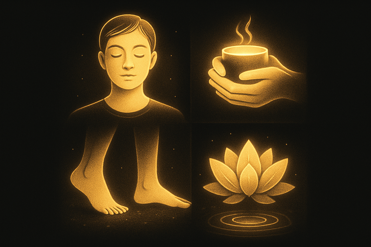 Mindfulness techniques can use breathing, movement, listening, and ordinary daily activities as anchors for attention.