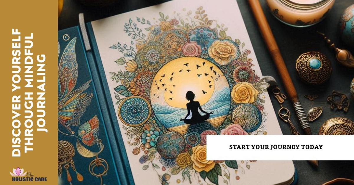 A journal open on a desk for mindful self discovery writing