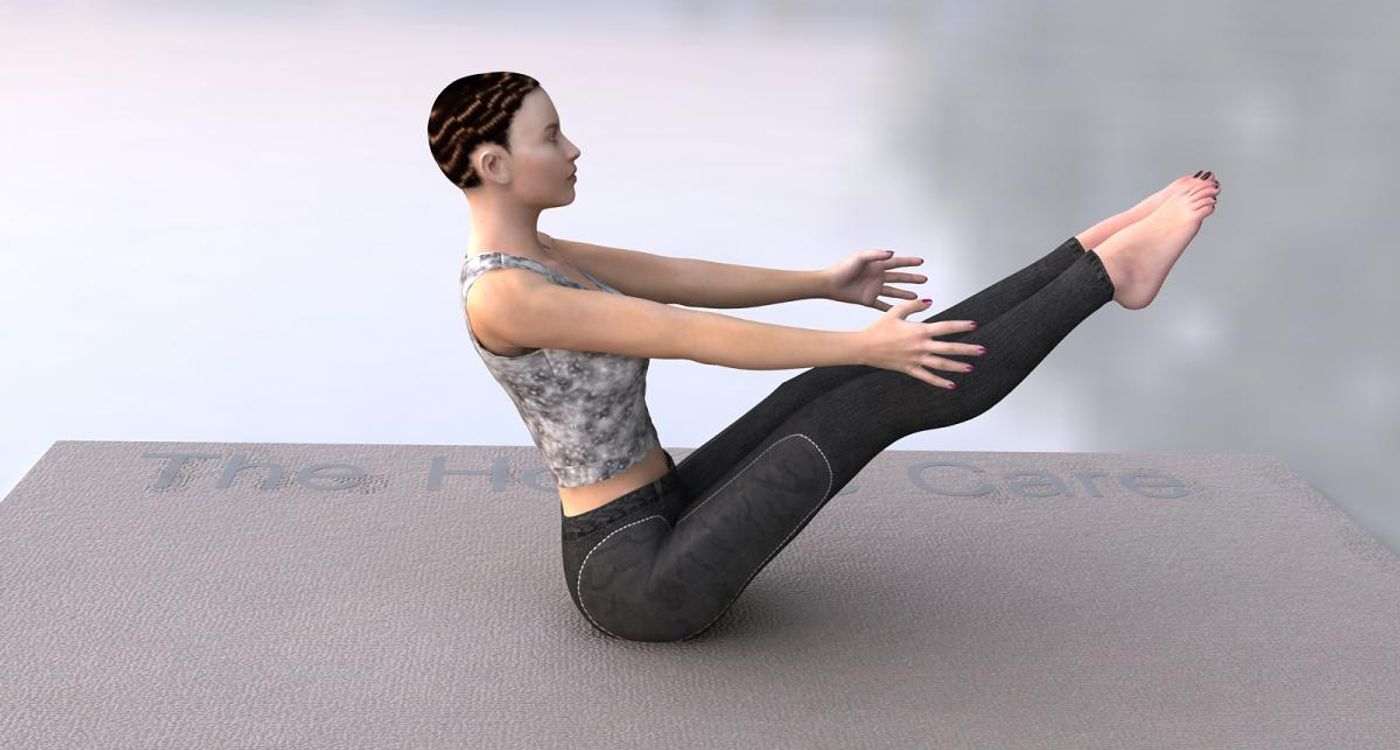 Naukasana Boat Yoga Pose Supine Position