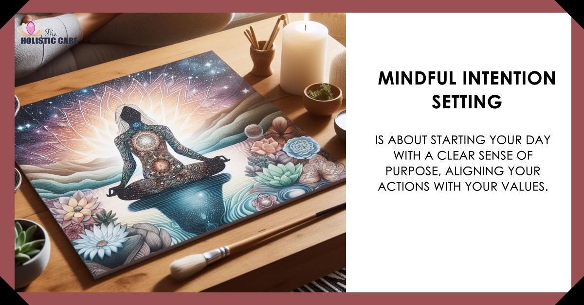 A journal and quiet morning space for mindful intention setting