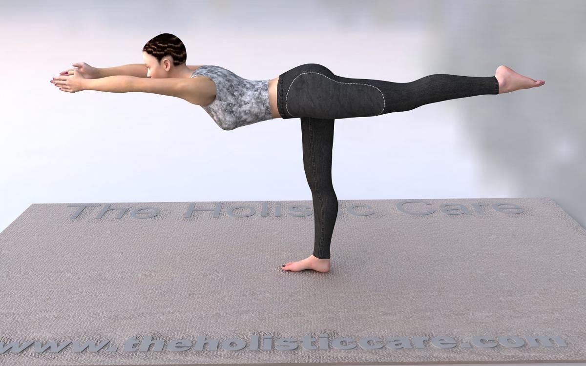 Virabhadrasana III Warrior III yoga posture with one leg lifted and torso extended