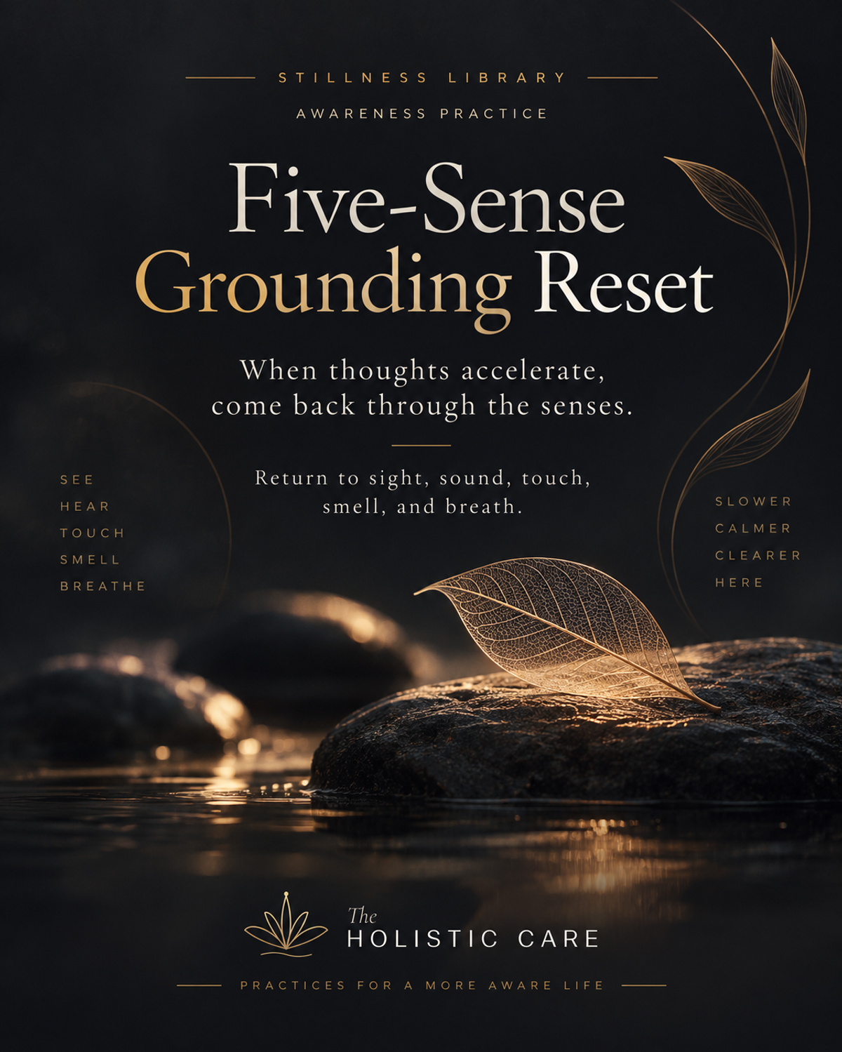 Five-Sense Grounding Reset - free guided mindfulness practice by The Holistic Care
