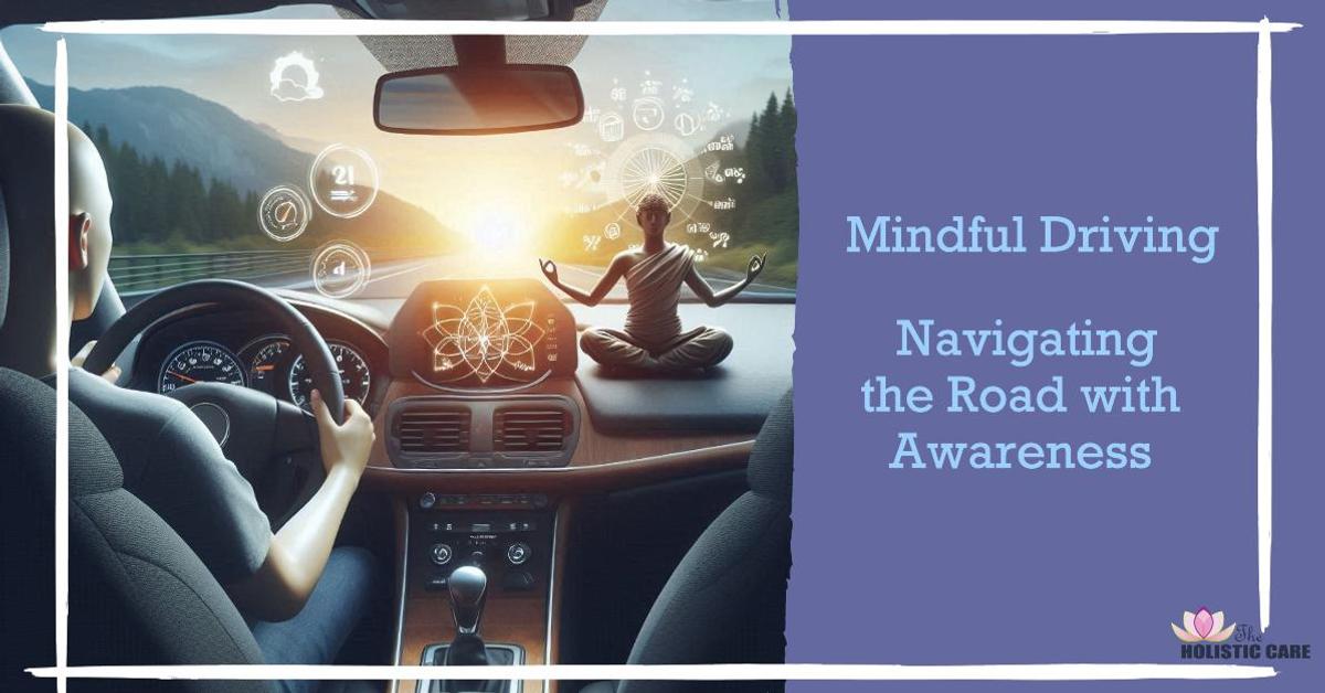 A calm driver practicing mindful awareness while safely focused on the road