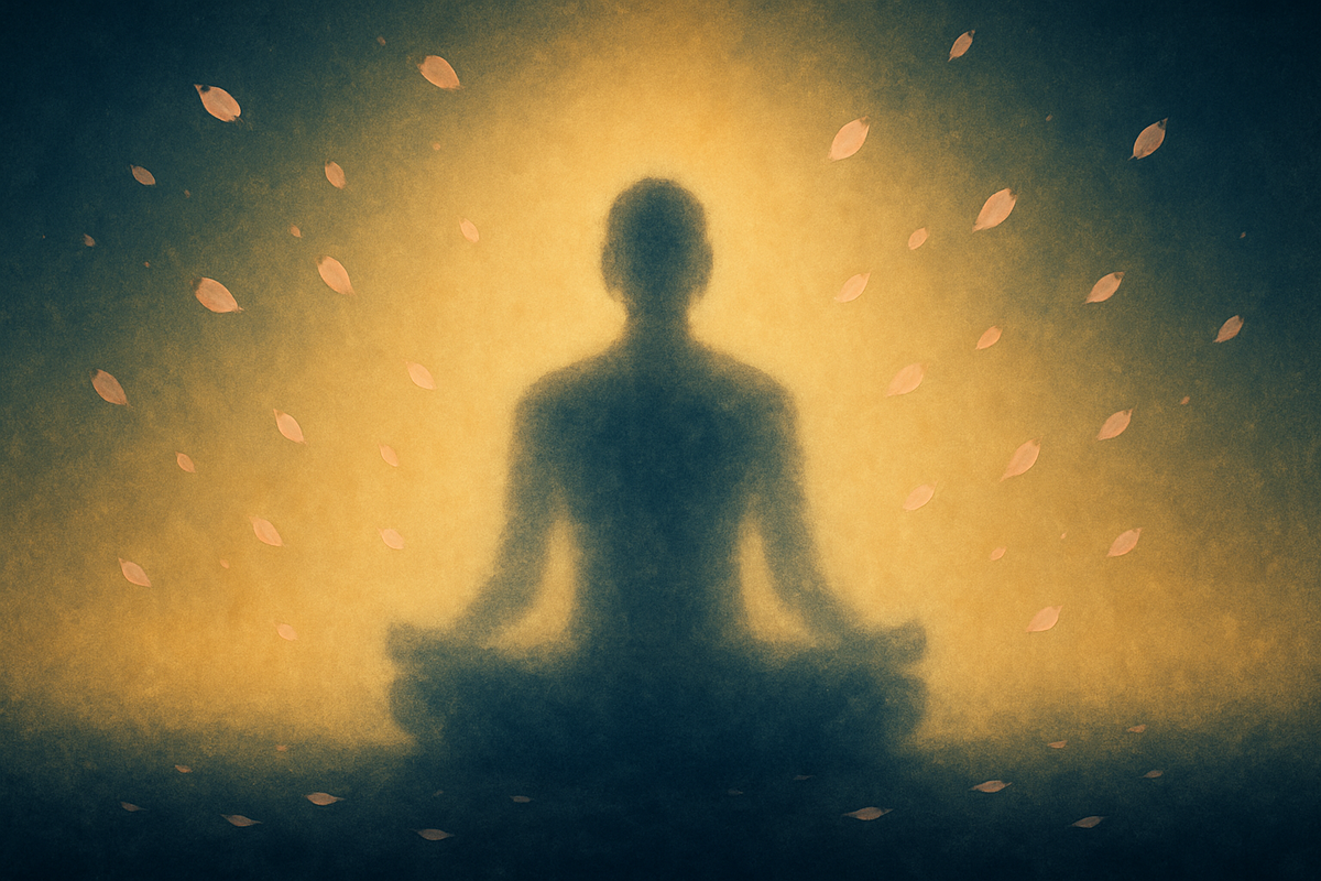 Buddhist lotus and empty sky representing sunyata and nondual awareness