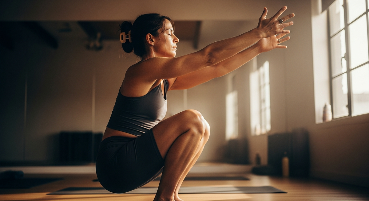 Utkatasana chair pose yoga