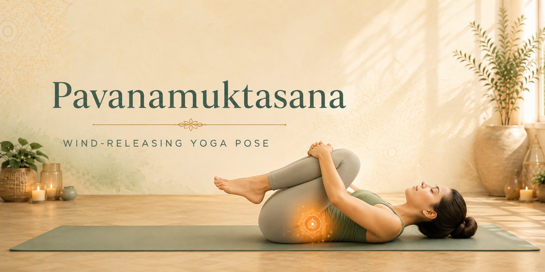 Pavanamuktasana Wind Releasing Yoga Pose