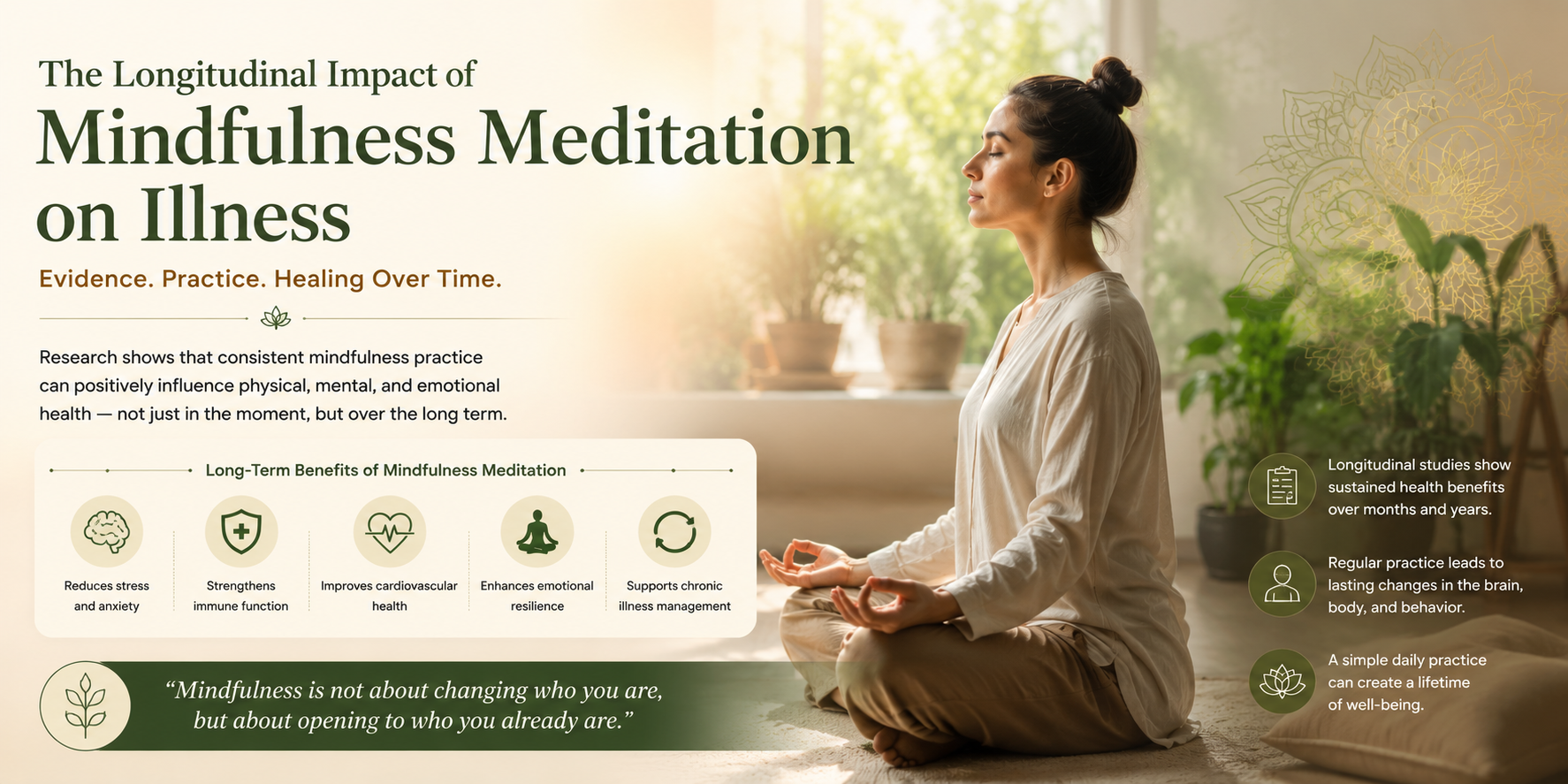 Longitudinal impact of mindfulness meditation on illness