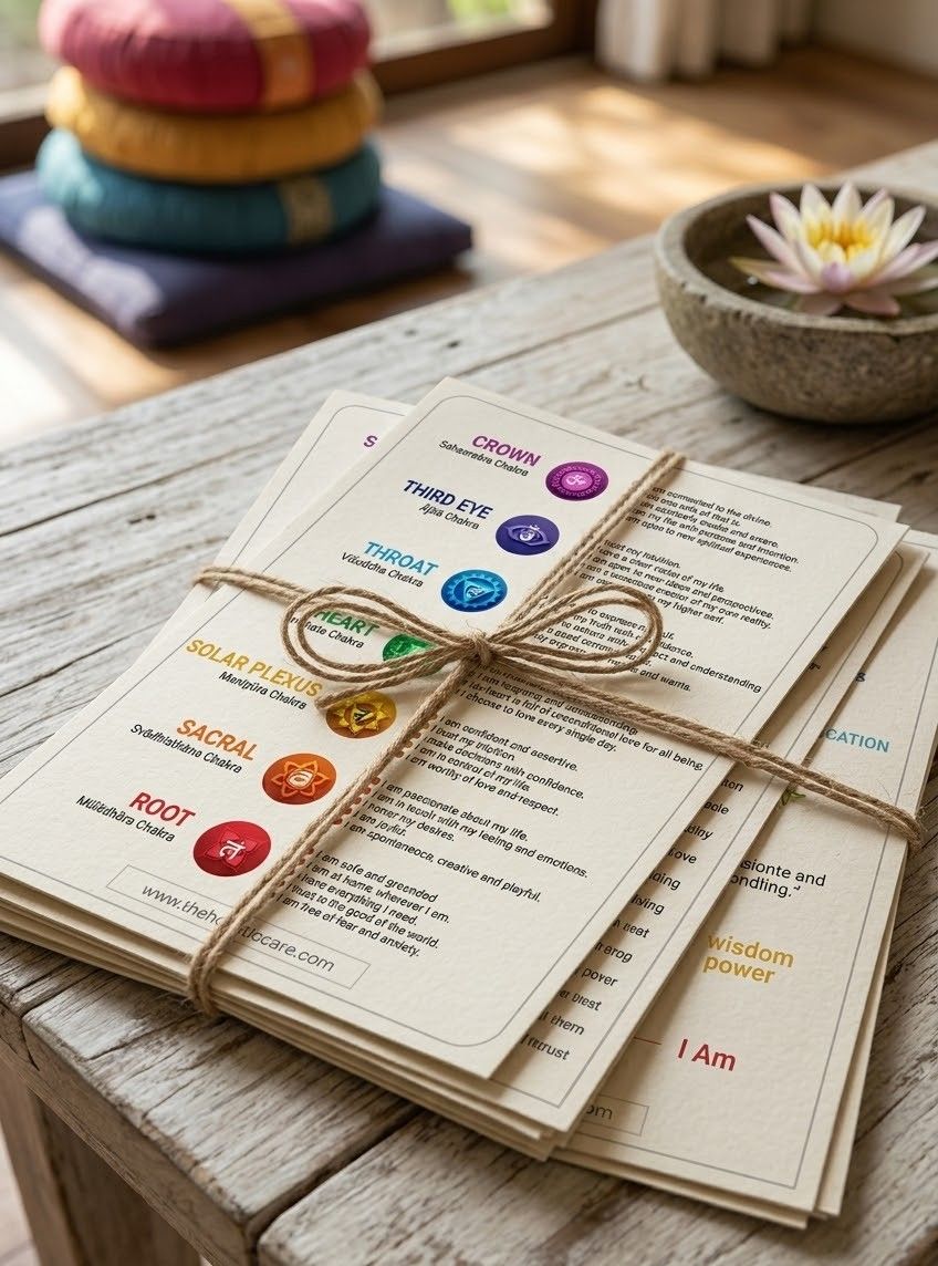 Bundle1 - Seven Chakra Affirmation Pack: Set of 4