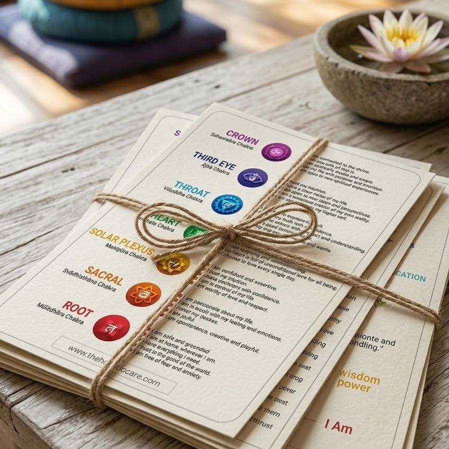 Bundle1 - Seven Chakra Affirmation Pack: Set of 4