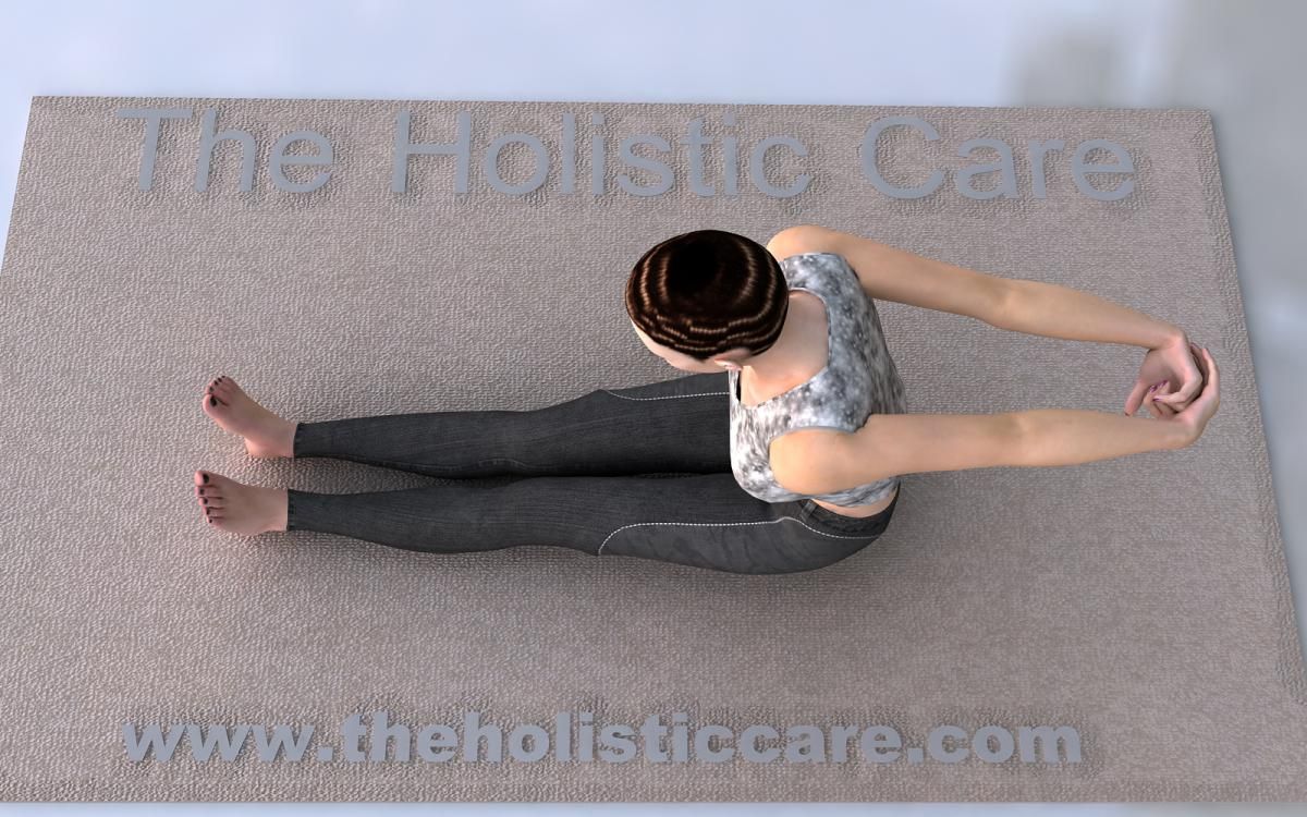 Standing Yogmudra yoga pose with forward fold and mindful upper body release