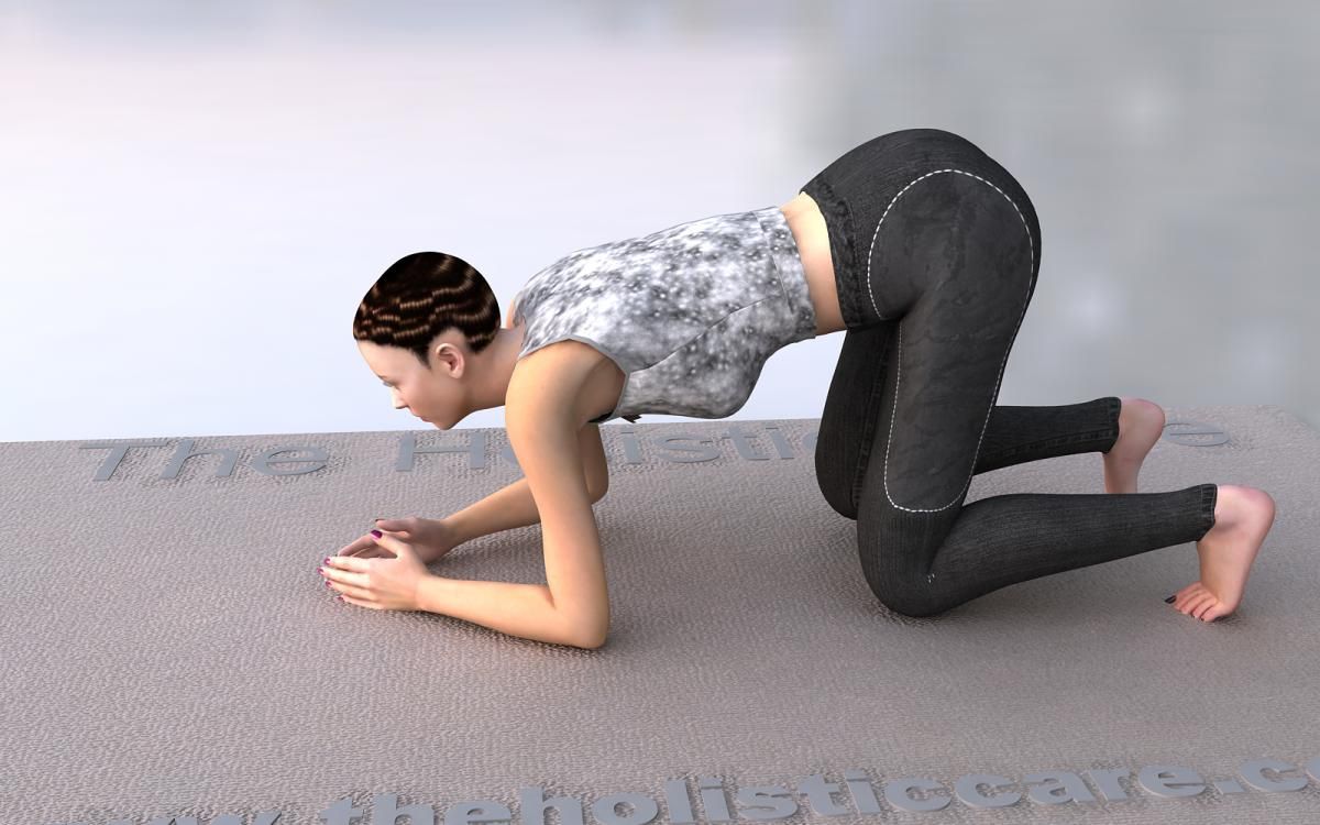 Mandukasana Frog Pose yoga posture with wide knees and supported hip opening