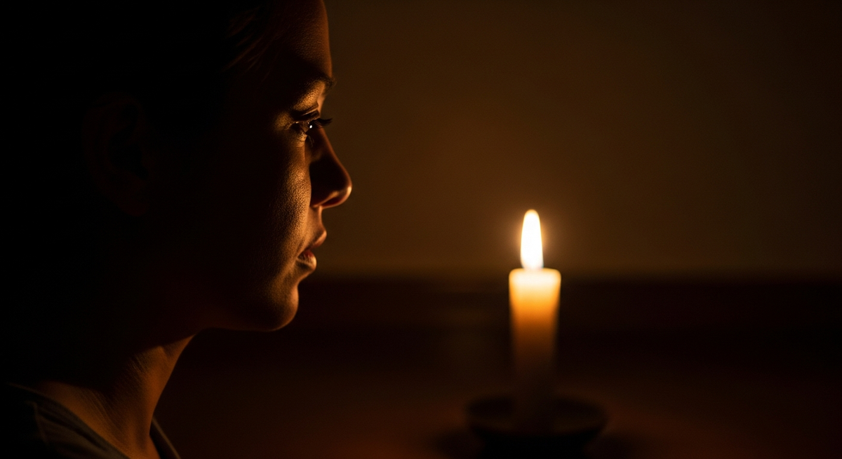 Trataka candle gazing practice for concentration and cleansing