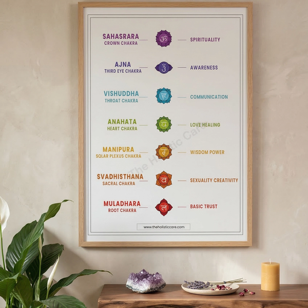 7 Basic Yoga Chakra Poster Wall Design