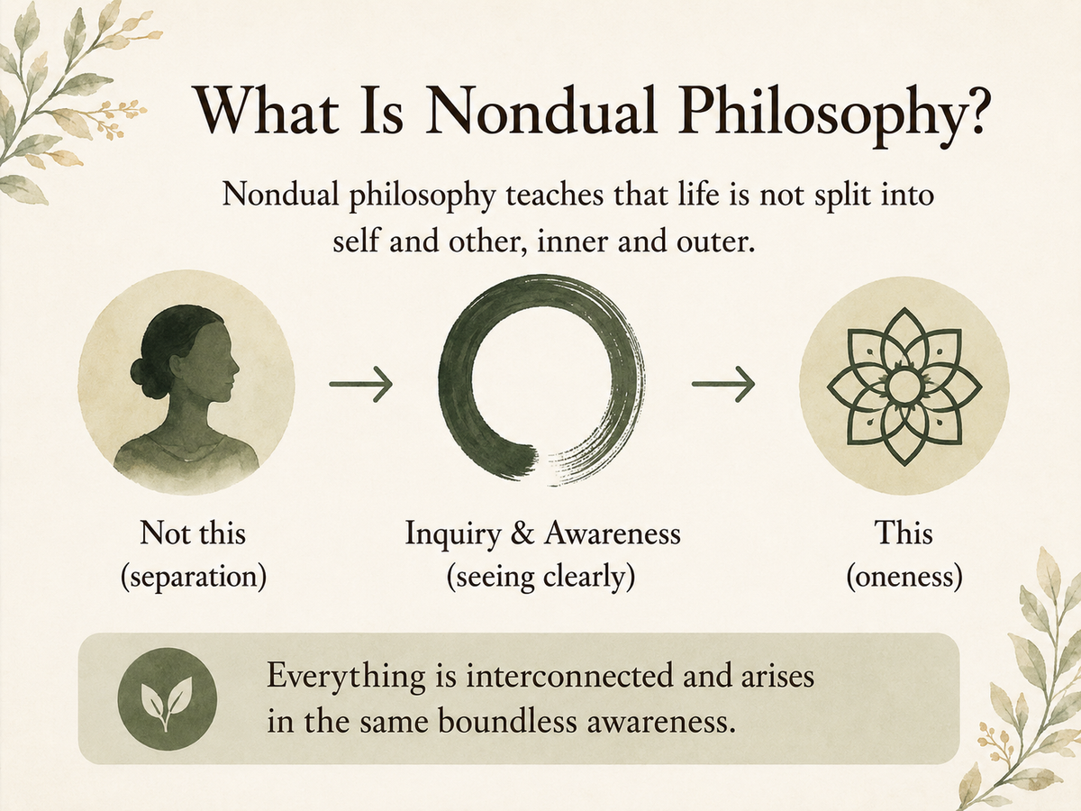 What is nondual philosophy - definition of nonduality as inquiry into awareness and oneness