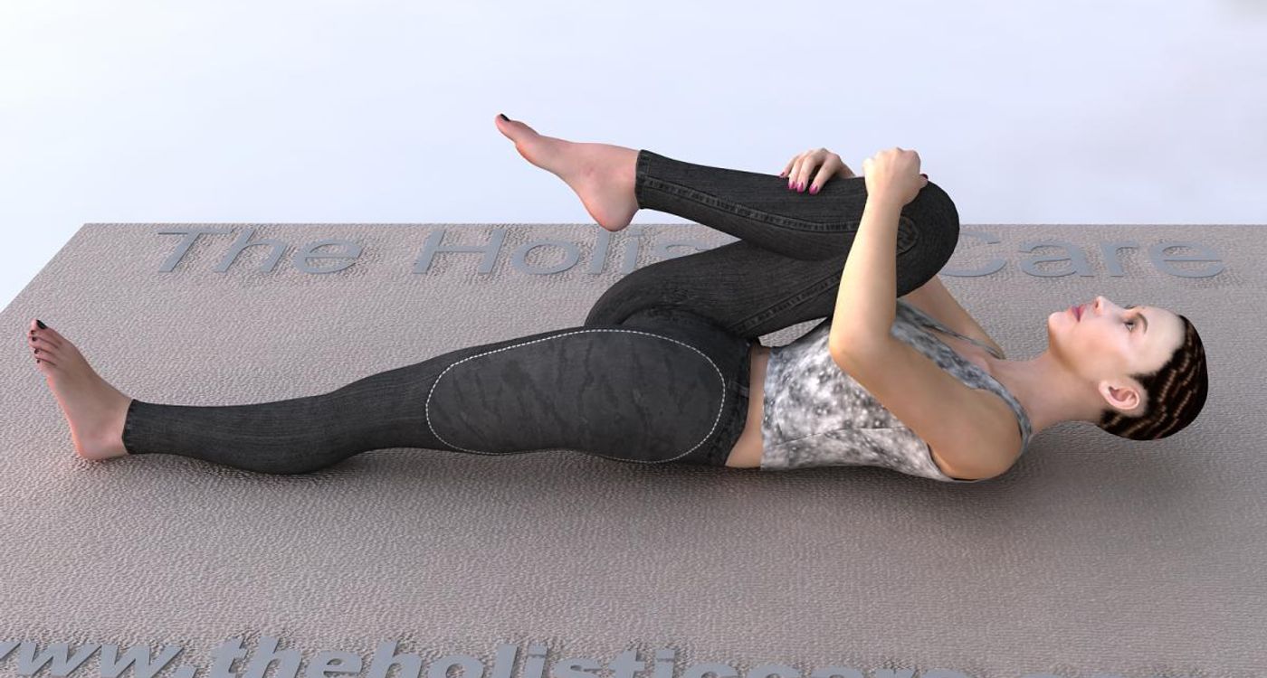 Pavanamuktasana Wind Releasing Yoga Pose