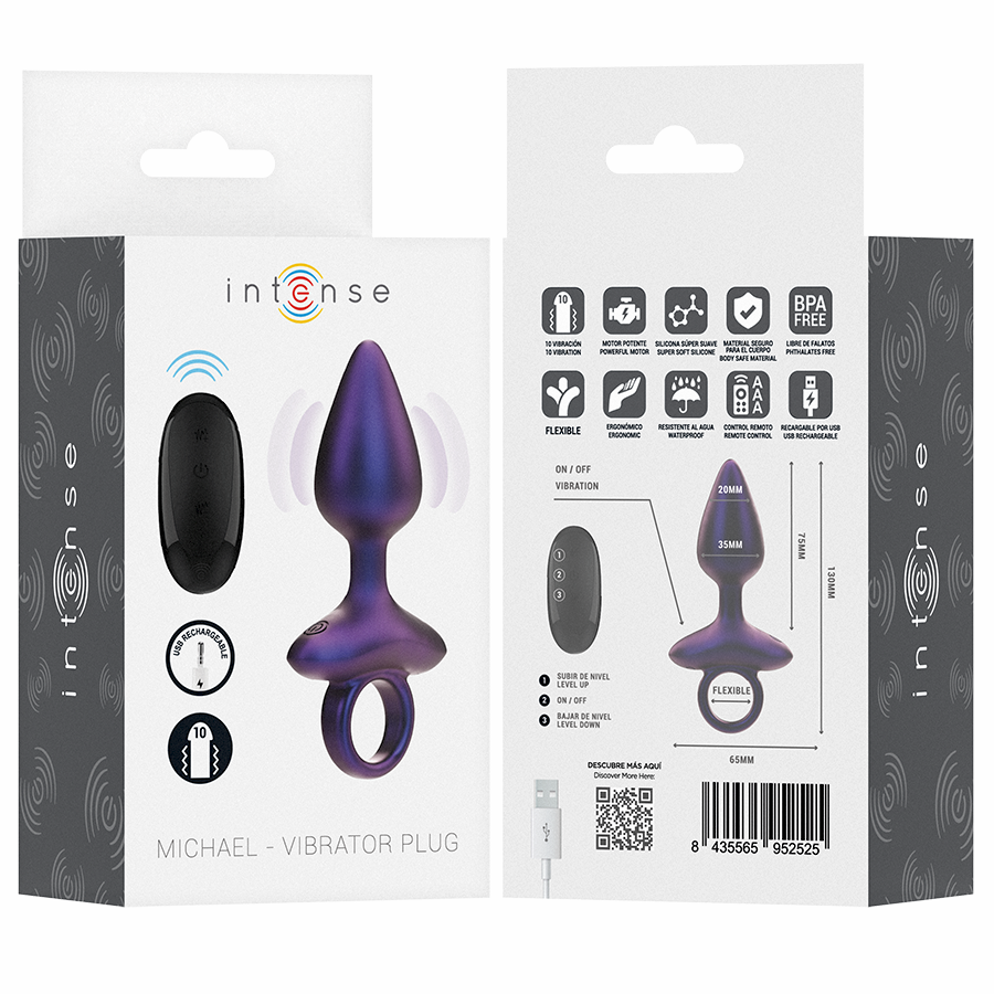 Michael plug anal vibrador control remoto  foto 8