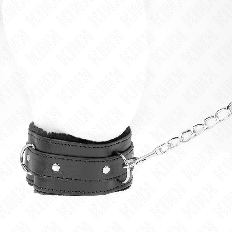 Collar con correa 65cm ajustable polipiel/pelo  foto 8