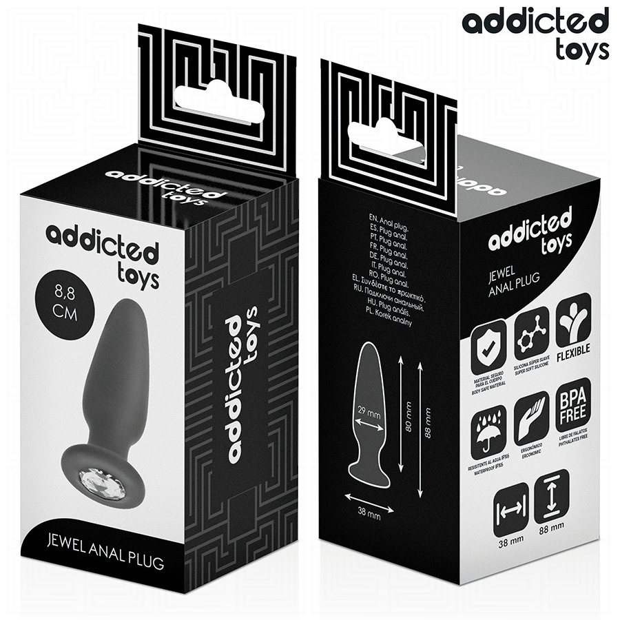 Plug anal con joya silicona  foto 3