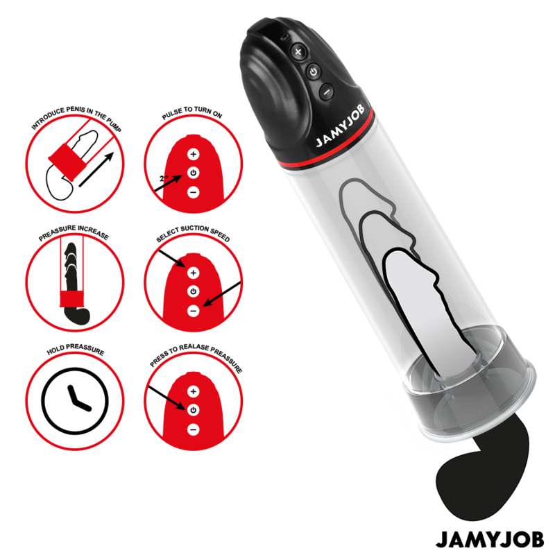 Jamyjob xpand bomba automática de succión 3 niveles