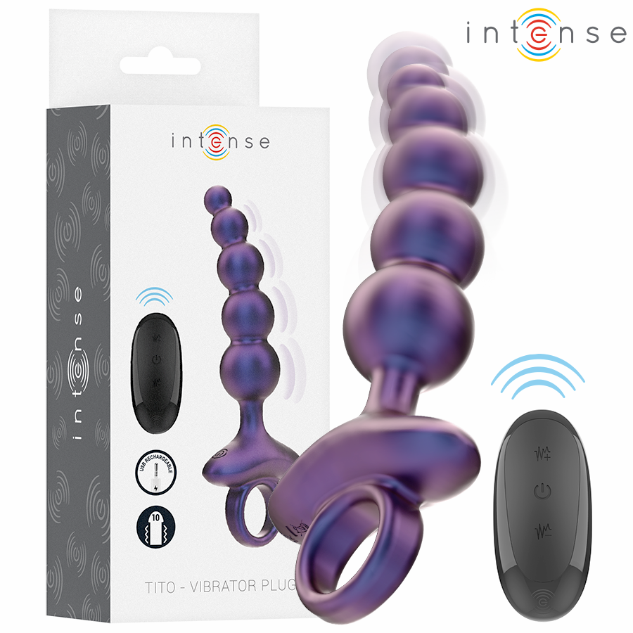 Tito plug anal vibrador control remoto