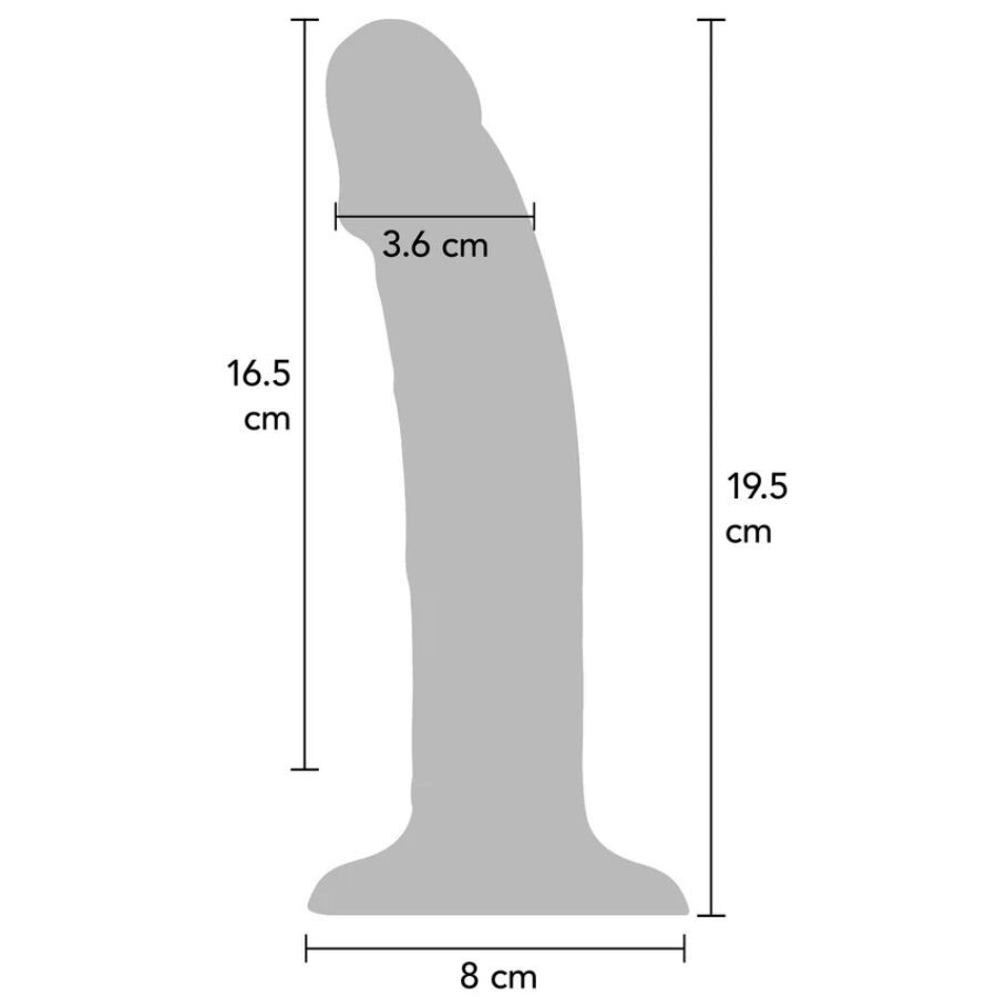 Get real dildo realista vibrador 19.5cm Claro foto 3
