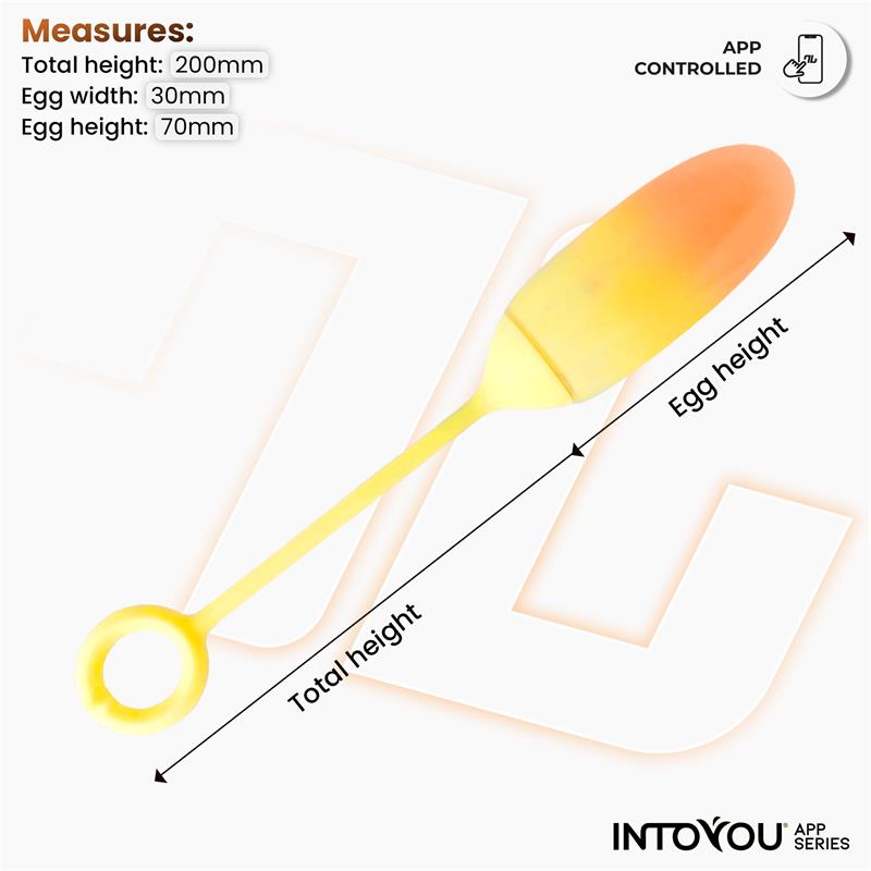 Huevo vibrador con app - amarillo/naranja  foto 8