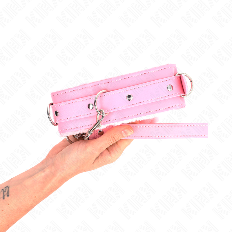 Collar con correa 65cm ajustable polipiel/pelo  foto 13
