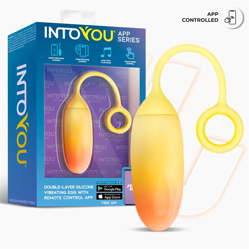 Huevo vibrador con app - amarillo/naranja