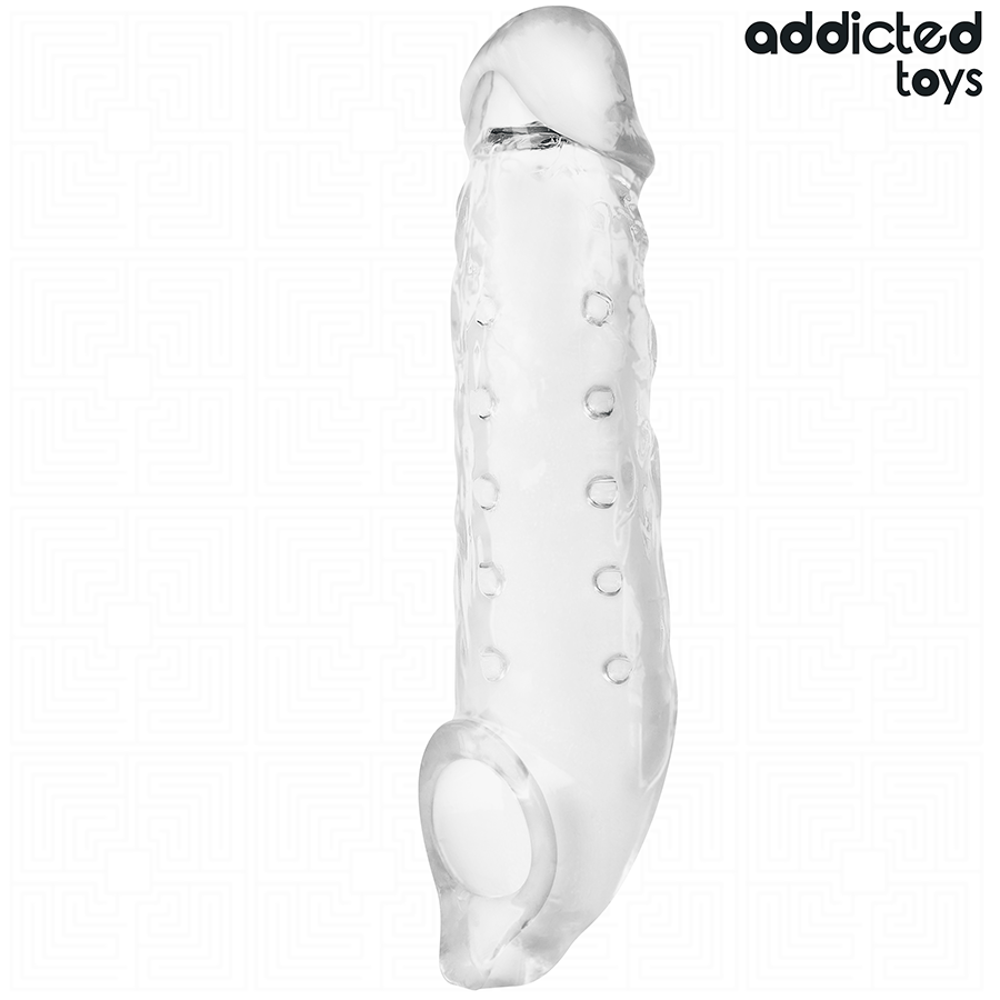 Addicted toys funda para pene transparente 23 cm (Talla S) foto 2