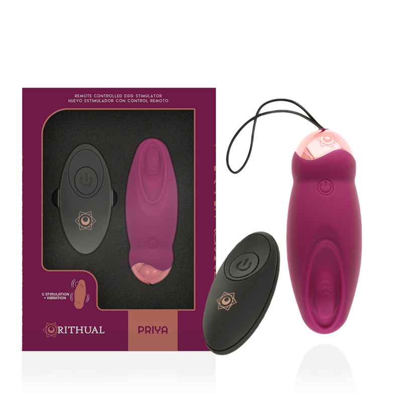 Huevo vibrador recargable con mando - Priya