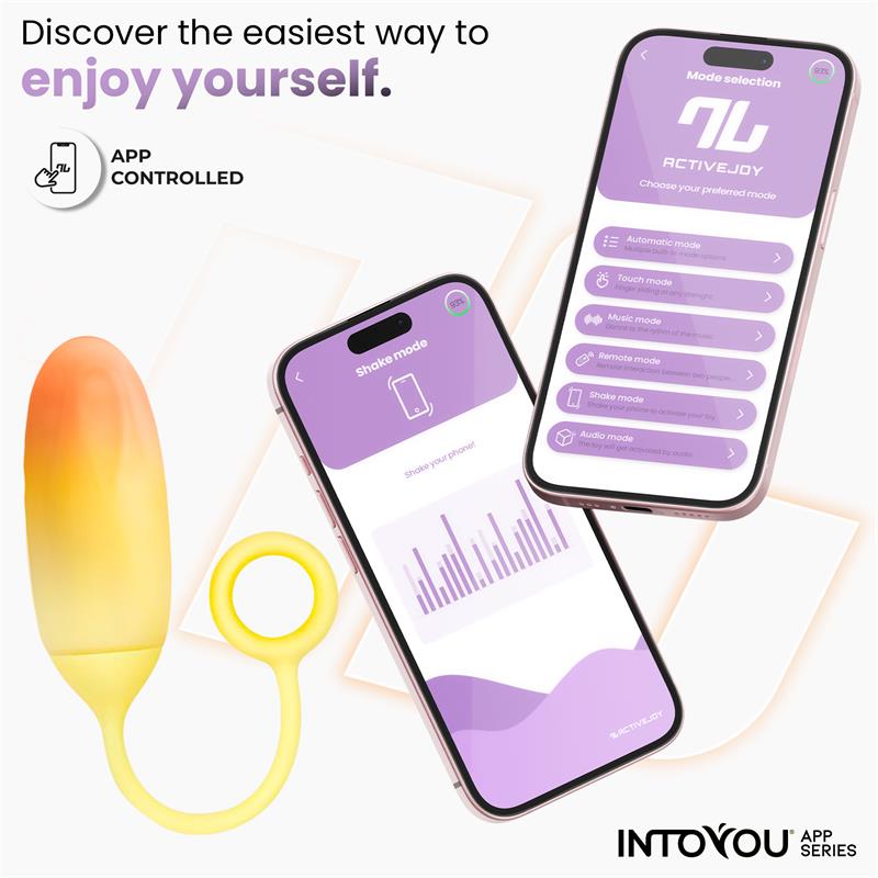 Huevo vibrador con app - amarillo/naranja  foto 6
